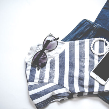 Kaos Salur Stripe Retro